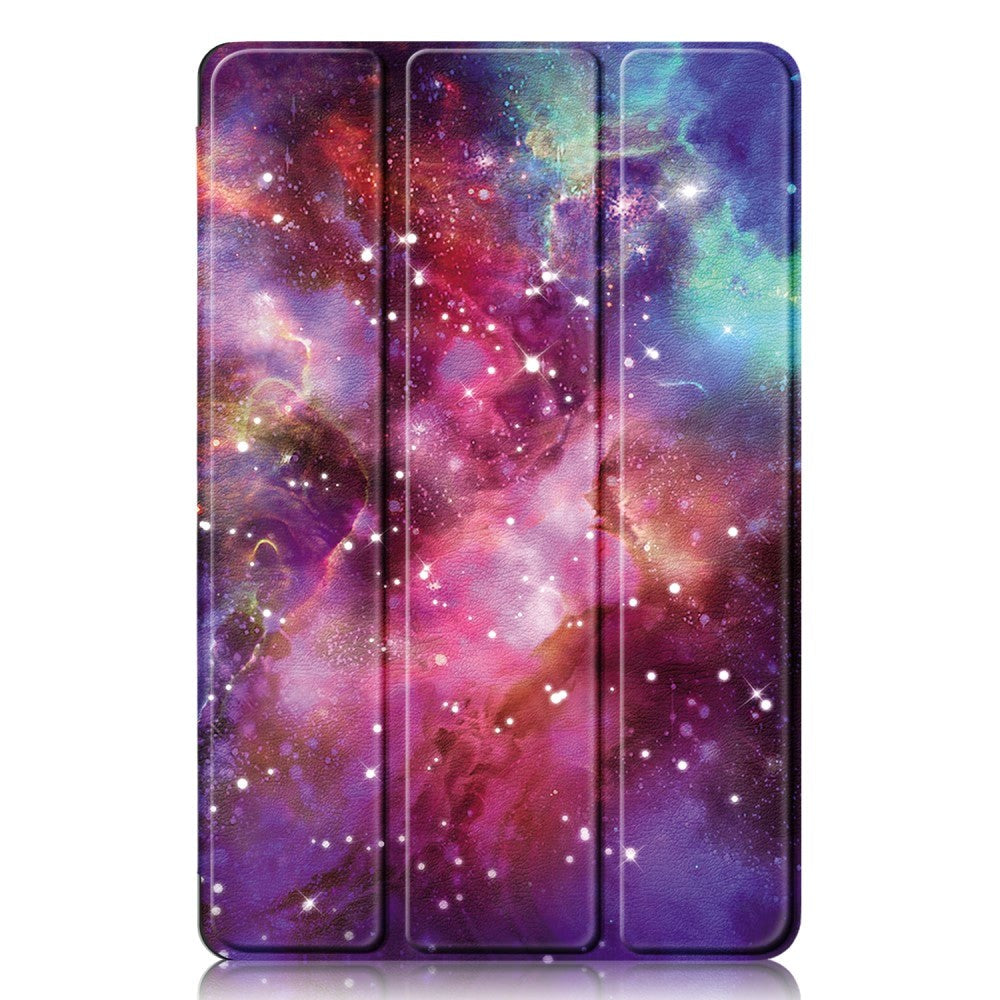 Lenovo Tab P12 Tri-Fold Leatherette Flip Cover m. Penneholder - Galaxy