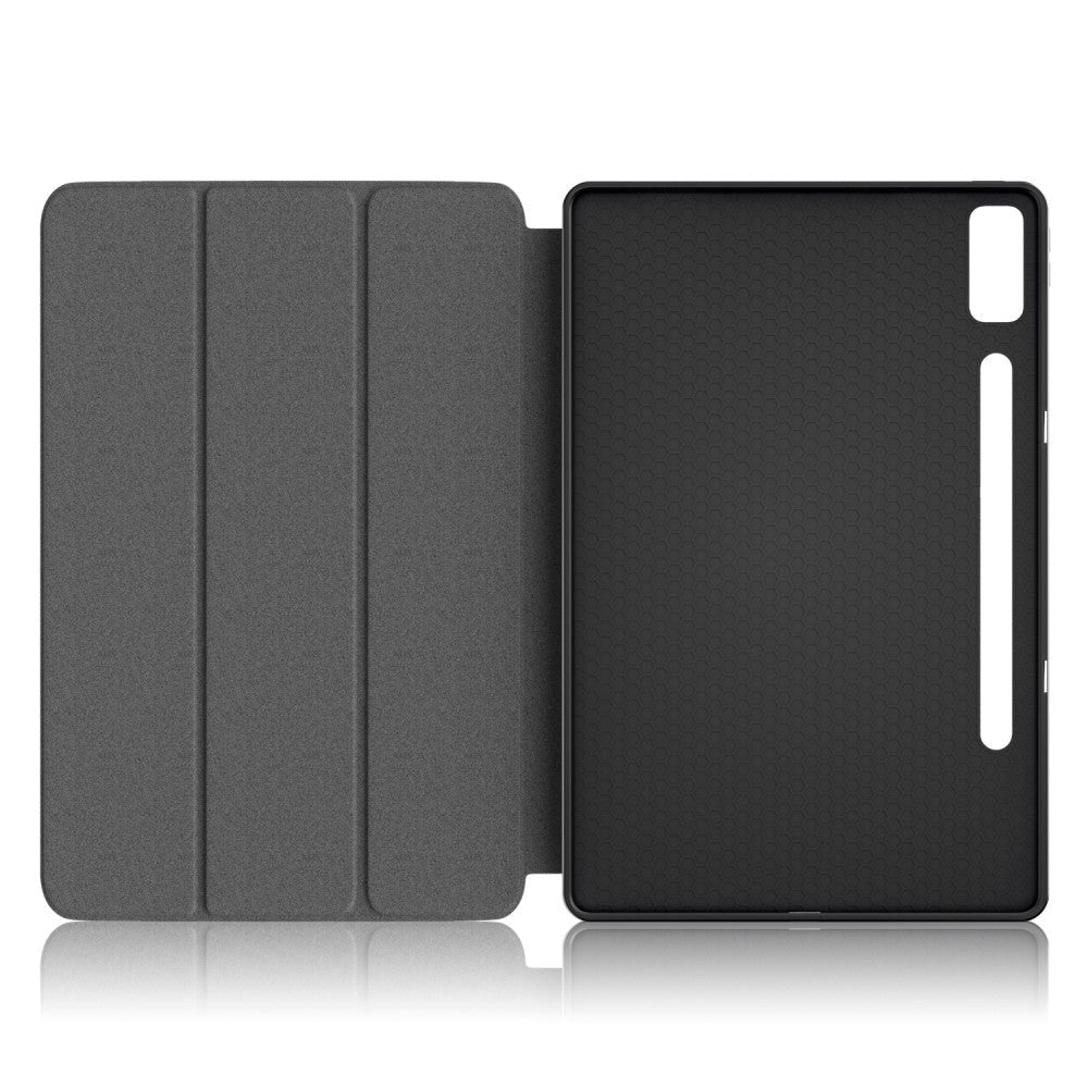 Lenovo Tab P12 Tri-Fold Leatherette Flip Cover m. Penneholder - Galaxy