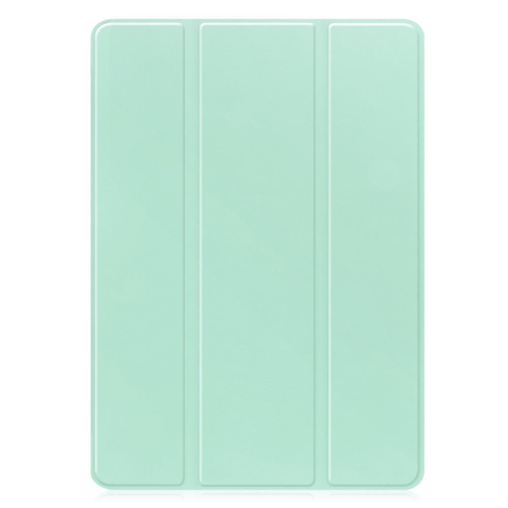 Samsung Galaxy Tab S10 FE / S9 FE Magnetisk Tri-Fold Læder Flip Cover m. Pencil Holder - Mintgrøn