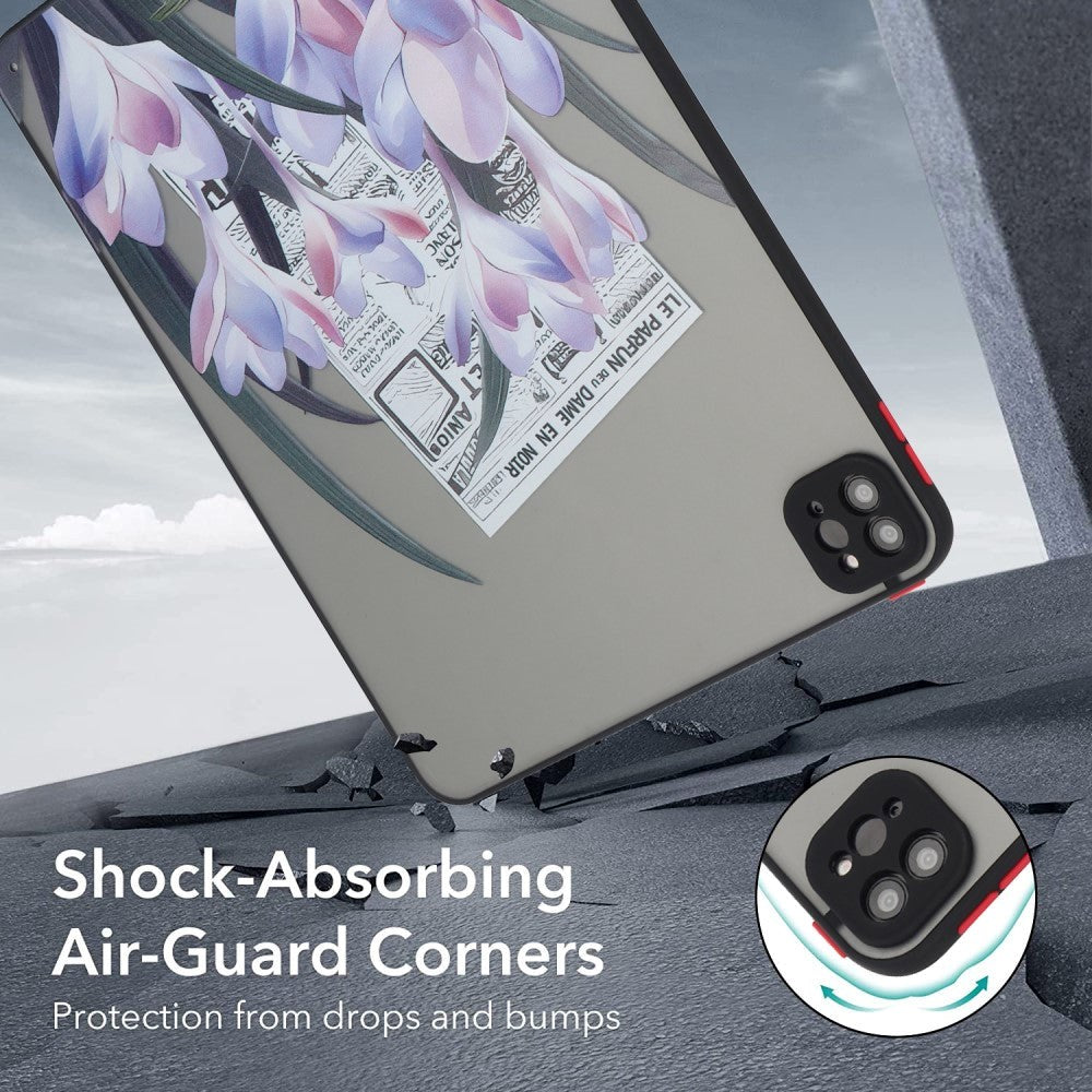 iPad Pro 11" (2022 / 2021 / 2020) Fleksibelt bakdeksel - Matt gjennomsiktig / lilla blomster