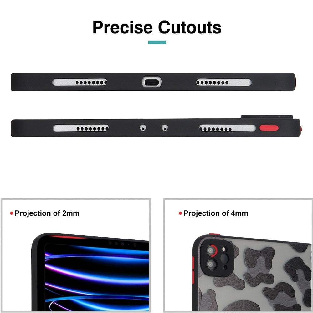 iPad Pro 11" (2022 / 2021 / 2020) fleksibelt bakdeksel - Matt gjennomsiktig / leopardprikker