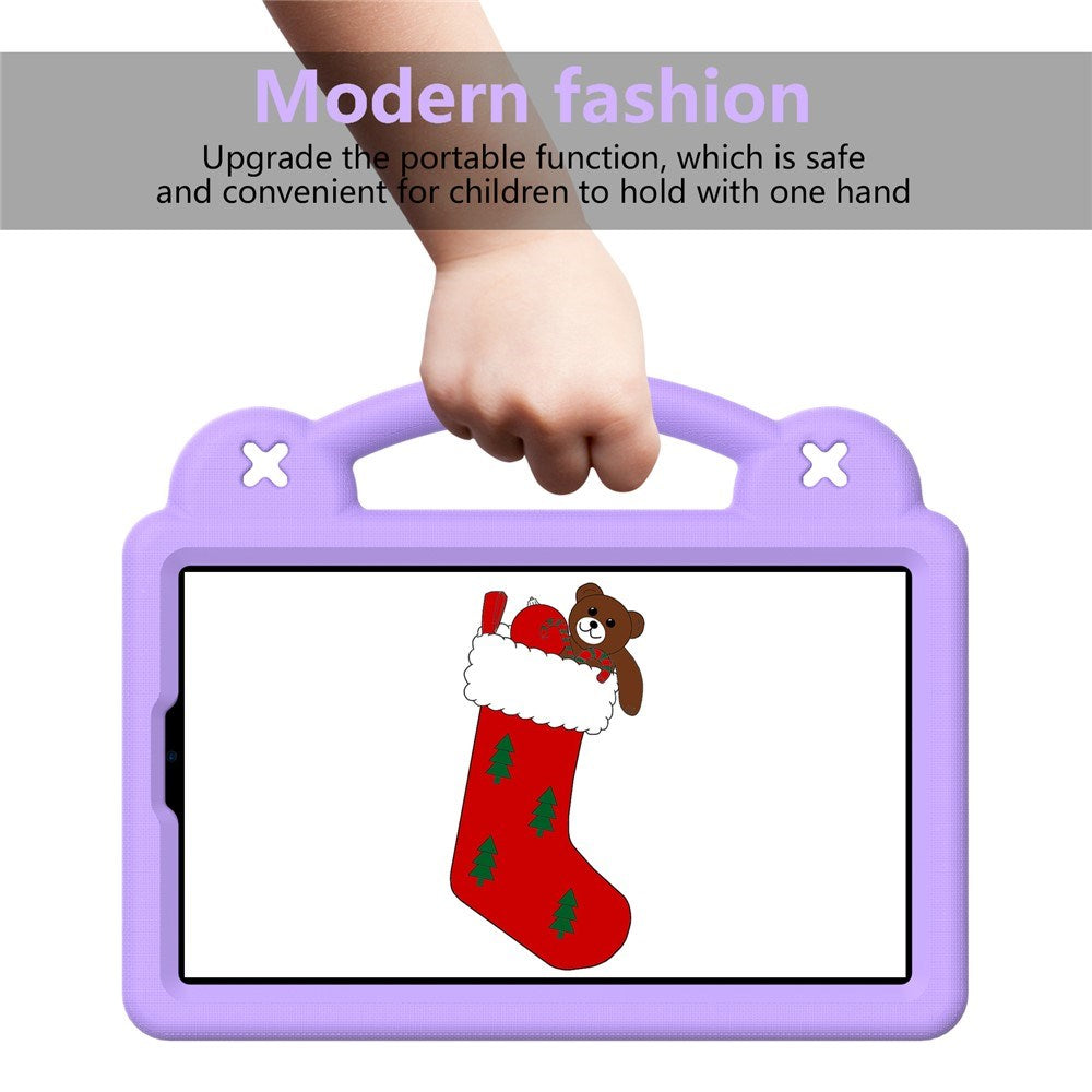 EIDERWOOD Samsung Galaxy Tab A11 / A9 Børnecover med Kickstand og Håndtag - Lilla