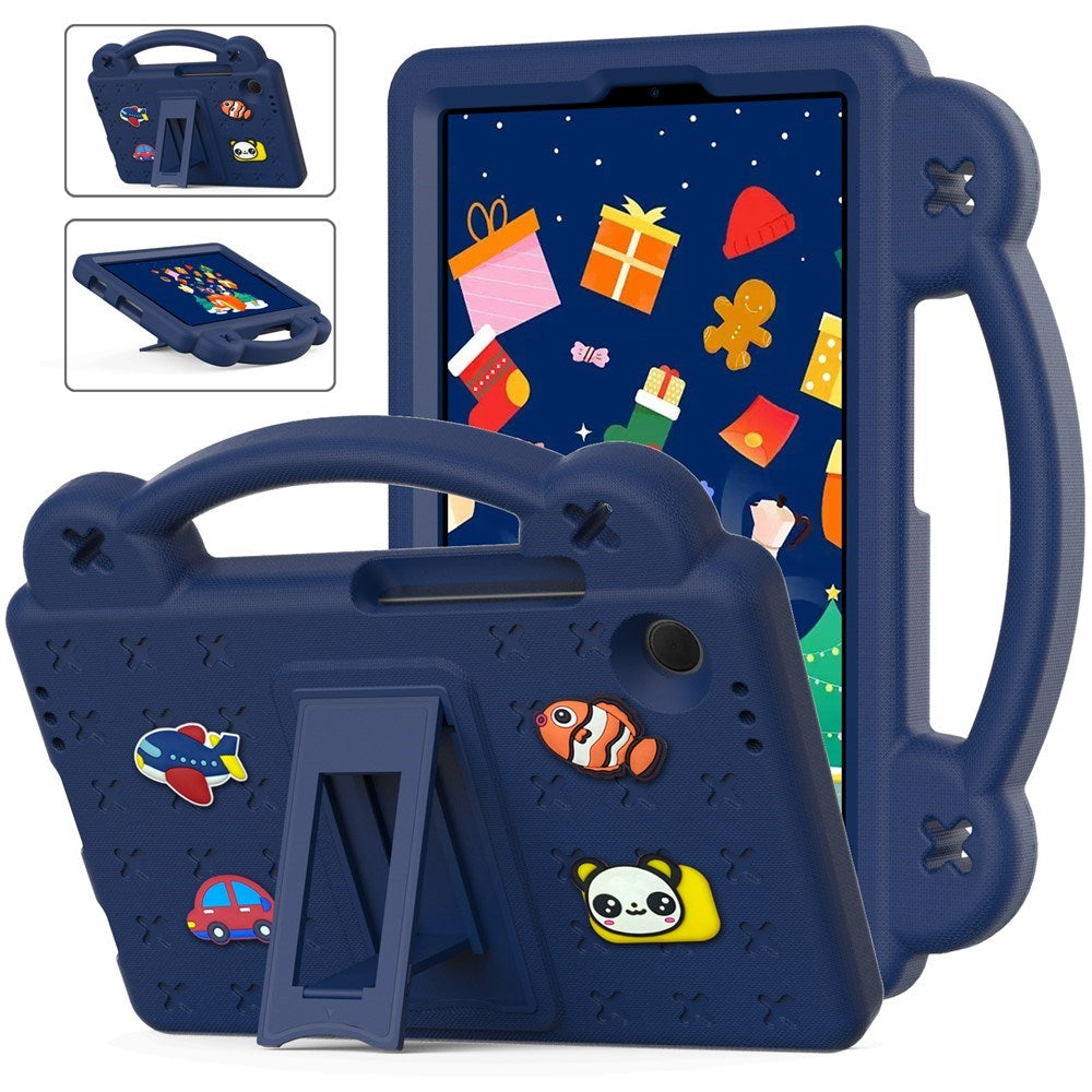 EIDERWOOD Samsung Galaxy Tab A11 / A9 Børnecover med Kickstand og Håndtag - Mørkeblå