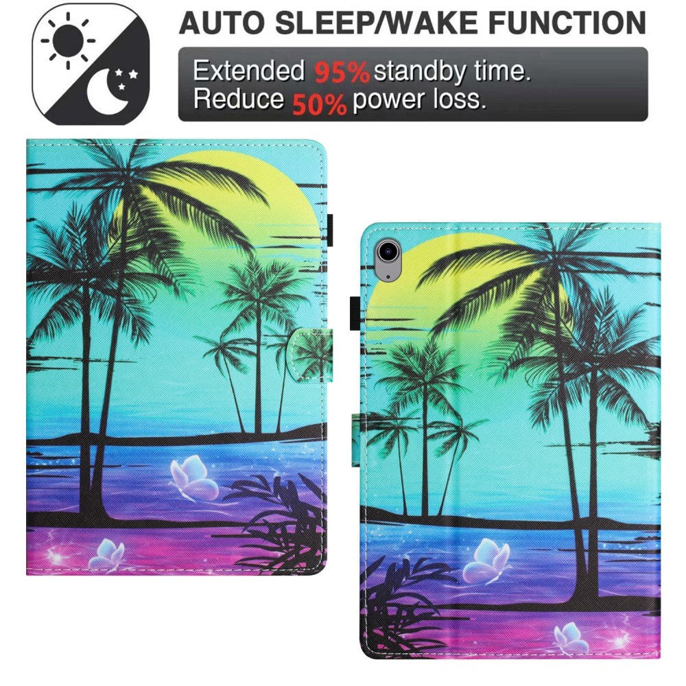 iPad 11" (2025) / iPad 10,9" (2024/2022) Leather Flip Cover m. Stativ og kortholder - Palmer