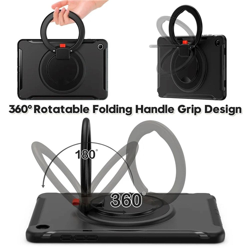 EIDERWOOD-deksel med støtte for Samsung Galaxy Tab A9+ - Robust beskyttelse - Svart