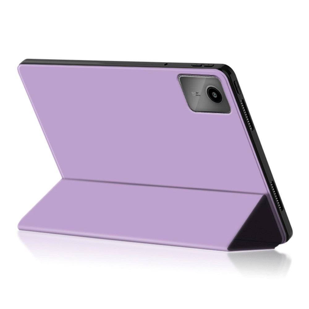 Lenovo Tab M11 Tri-Fold Leather Flip Cover - Lilla