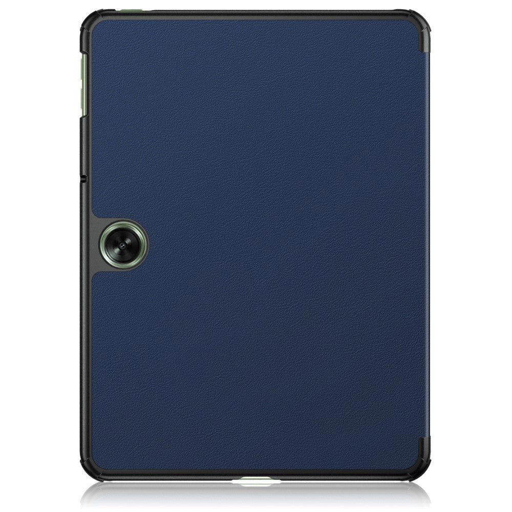 OnePlus Pad Go Tri-Fold Leather Flip Cover m. Stativfunksjon - Blå