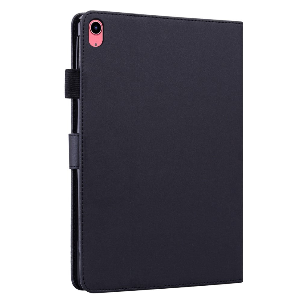 iPad 11" (2025) / iPad 10,9" (2024/2022) Leather Flip Cover m. Dyremotiv - Sort