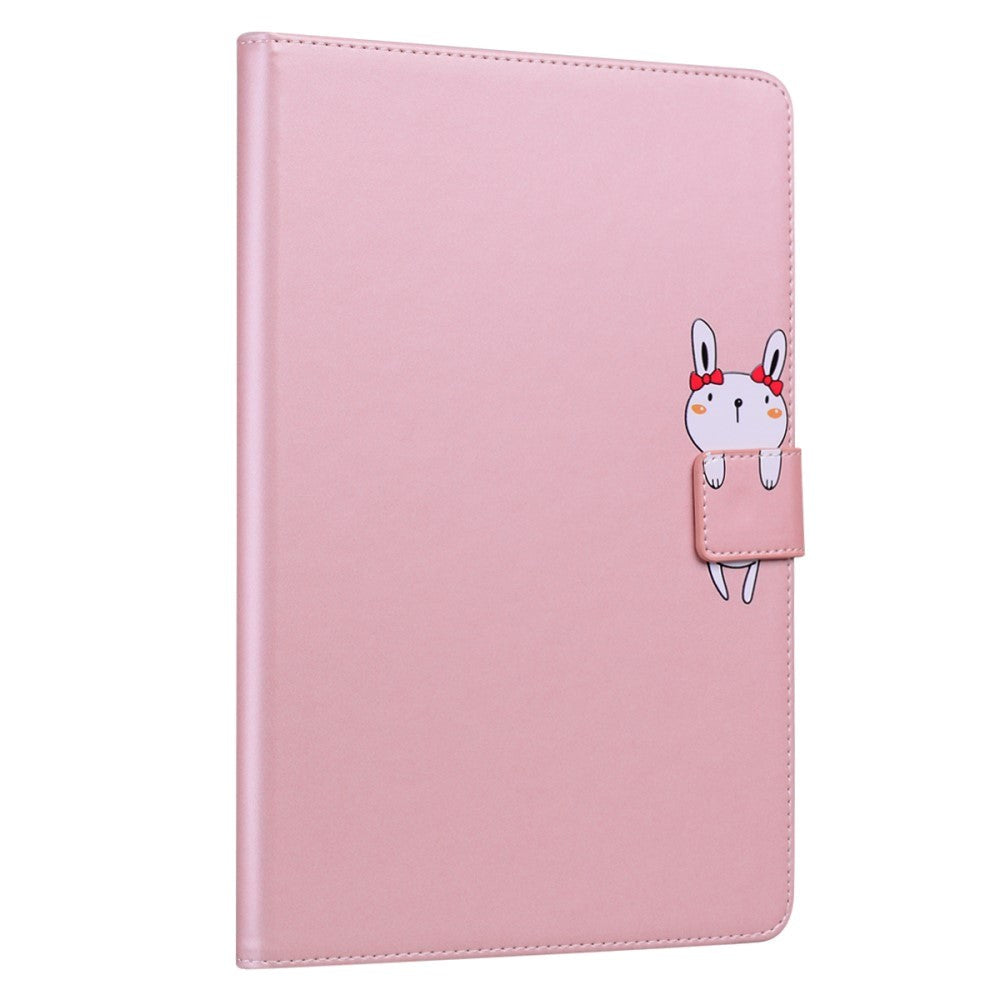 iPad 11" (2025) / iPad 10,9" (2024/2022) Leather Flip Cover m. Dyremotiv - Rosa
