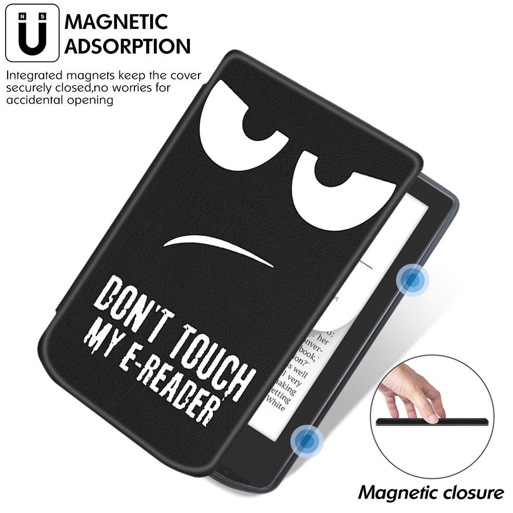 Pocketbook Verse Pro Leatherette Flip Cover m. Sovefunksjon - "Ikke rør e-leseren min"