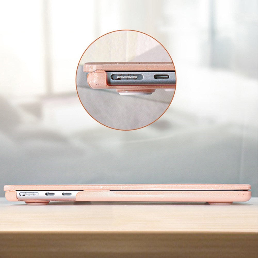 MacBook Air 13" M2/M3/M4 (2022-2025) Laptopdeksel i hardplast med glitterdesign - lilla