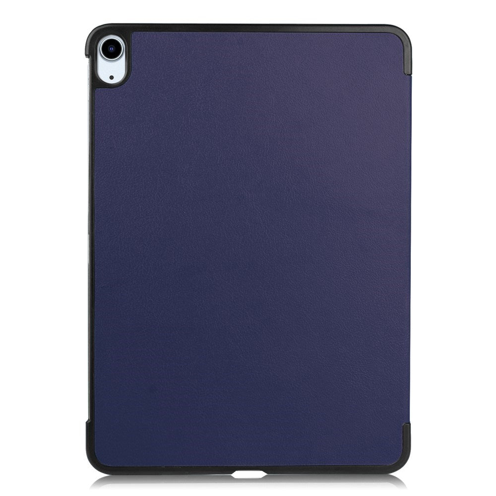 EIDERWOOD iPad Air 11" (2025 / 2024) Litchi Tri-Fold Leather Flip Cover - Blå