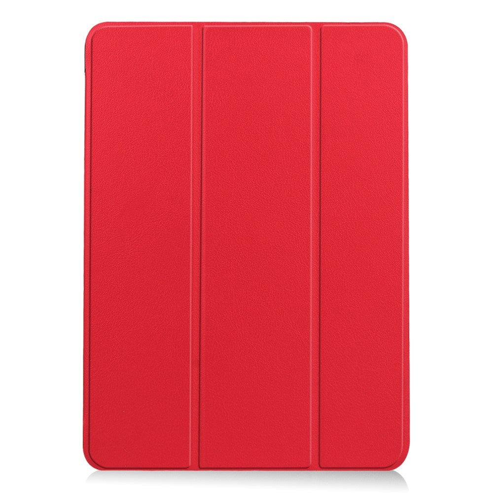 EIDERWOOD iPad Air 11" (2025 / 2024) Litchi Tri-Fold Leather Flip Cover - Rød