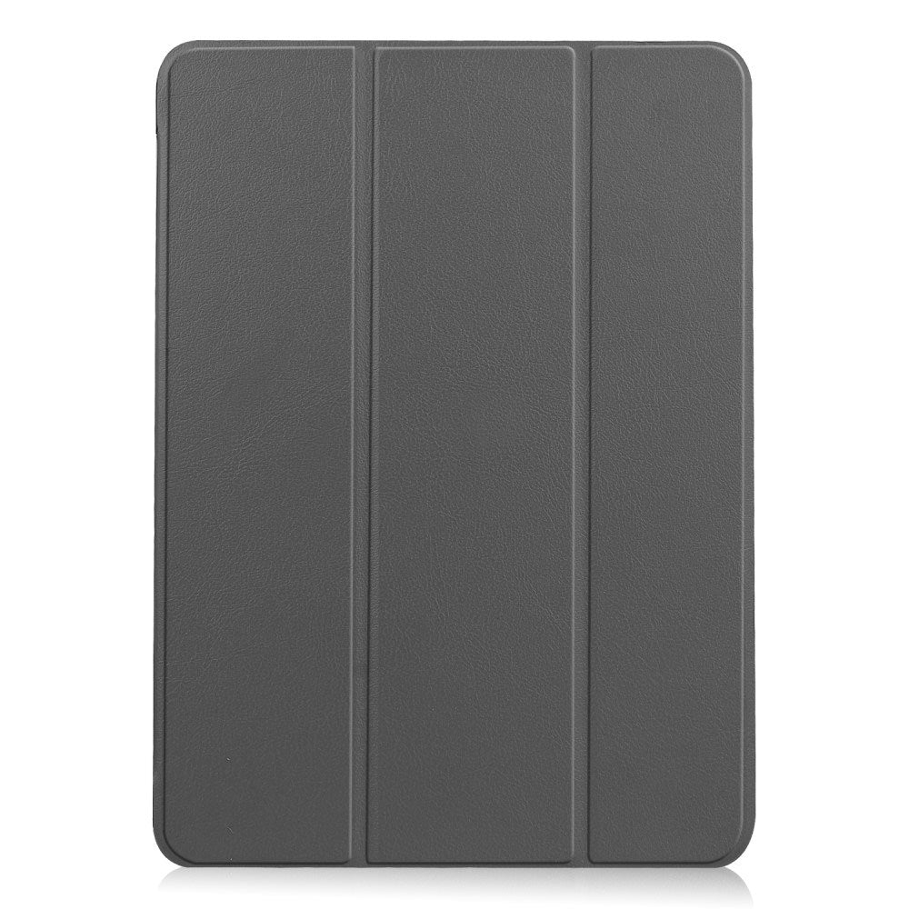 EIDERWOOD iPad Air 11" (2025 / 2024) Litchi Tri-Fold Leather Flip Cover - Grå