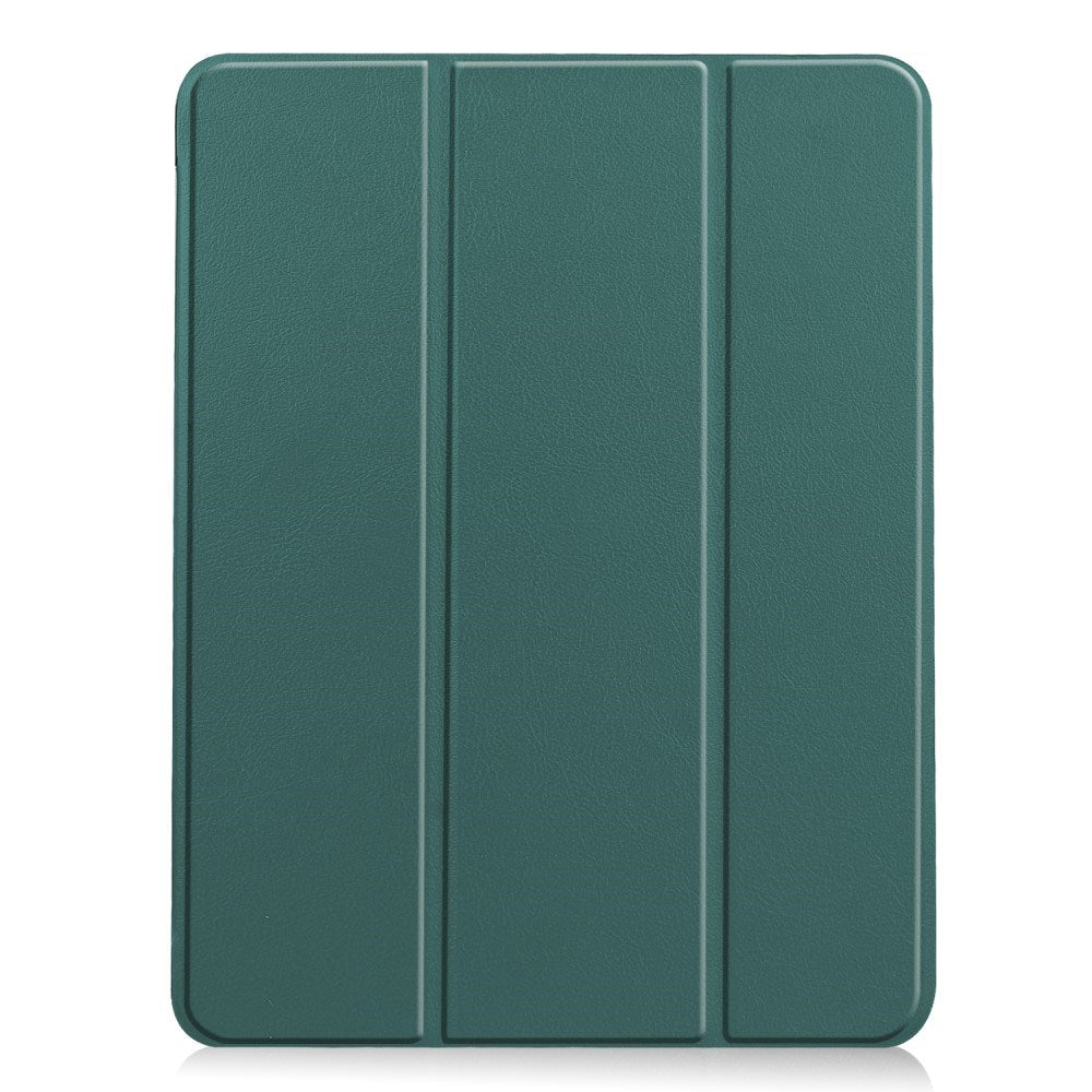 EIDERWOOD iPad Air 11" (2025 / 2024) Litchi Tri-Fold Leather Flip Cover - Grønn
