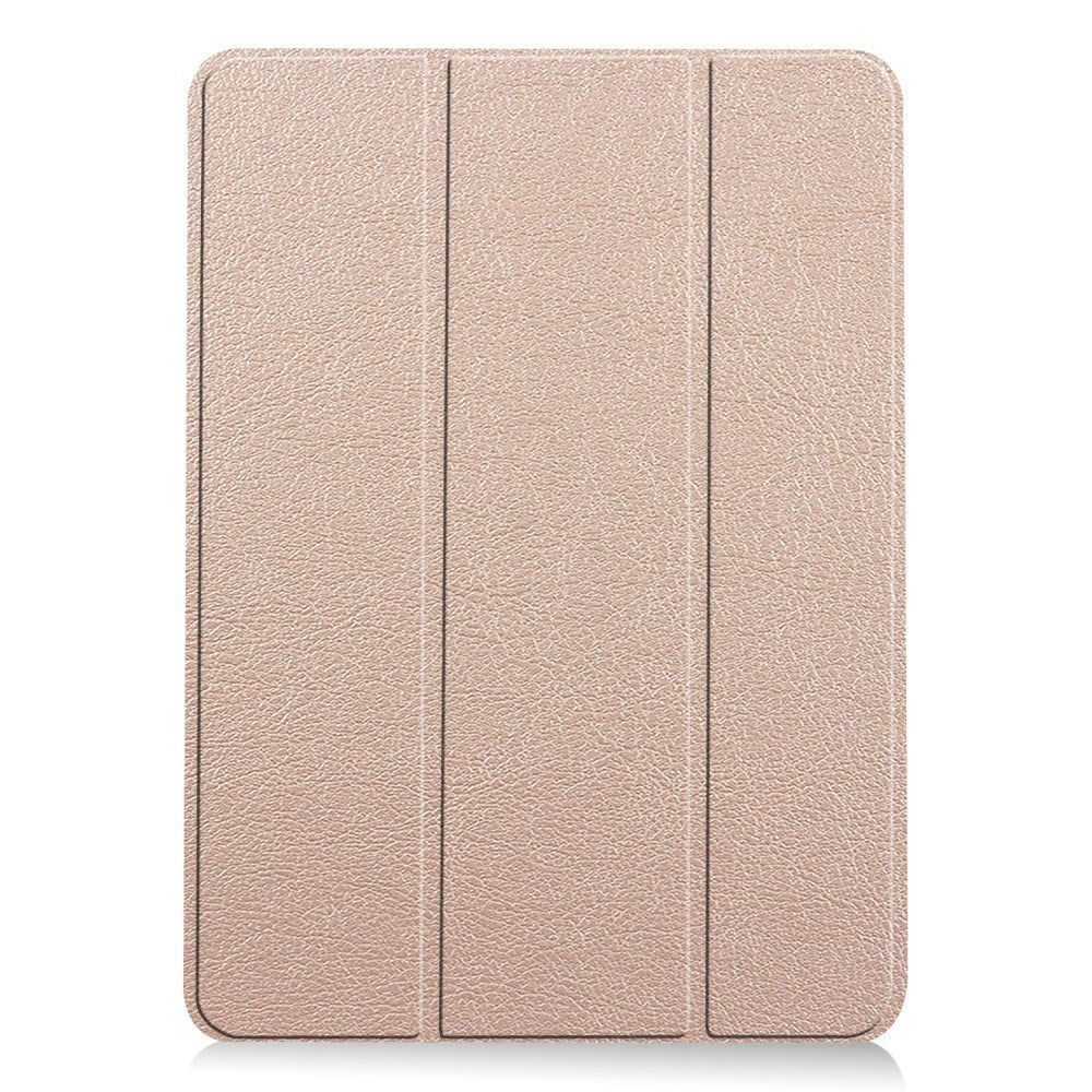 EIDERWOOD iPad Air 11" (2025 / 2024) Litchi Tri-Fold Leather Flip Cover - Gull