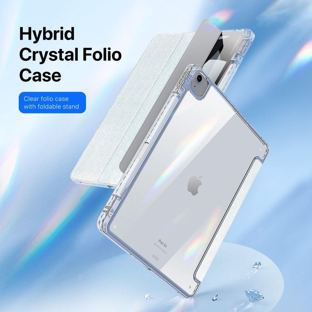 iPad Air 13" (2025 / 2024) DUX DUCIS Unid Series Tri-Fold Flip Cover - Gennemsigtig / Lyseblå