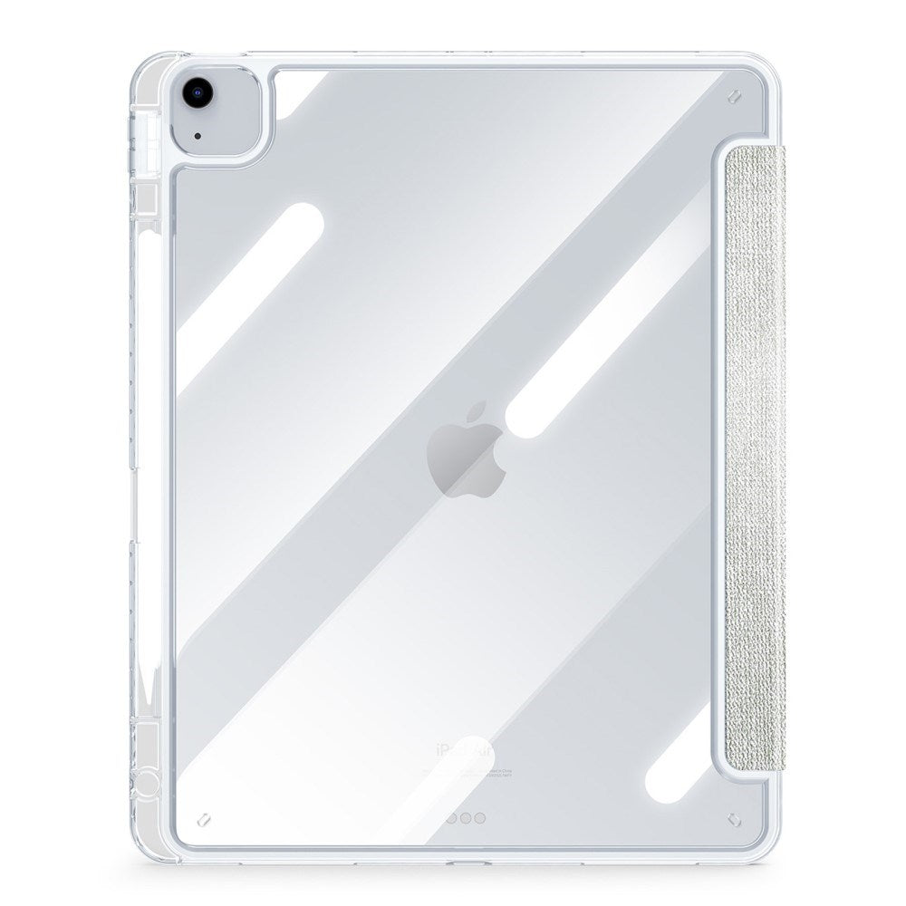 iPad Air 13" (2025 / 2024) DUX DUCIS Unid Series Tri-Fold Flip Cover - Gjennomsiktig / Grønn