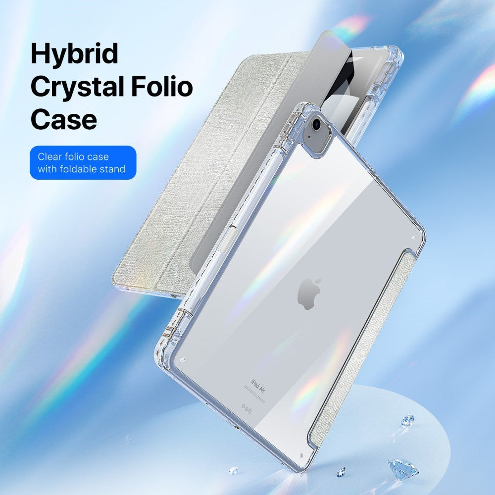 iPad Air 13" (2025 / 2024) DUX DUCIS Unid Series Tri-Fold Flip Cover - Gjennomsiktig / Grønn