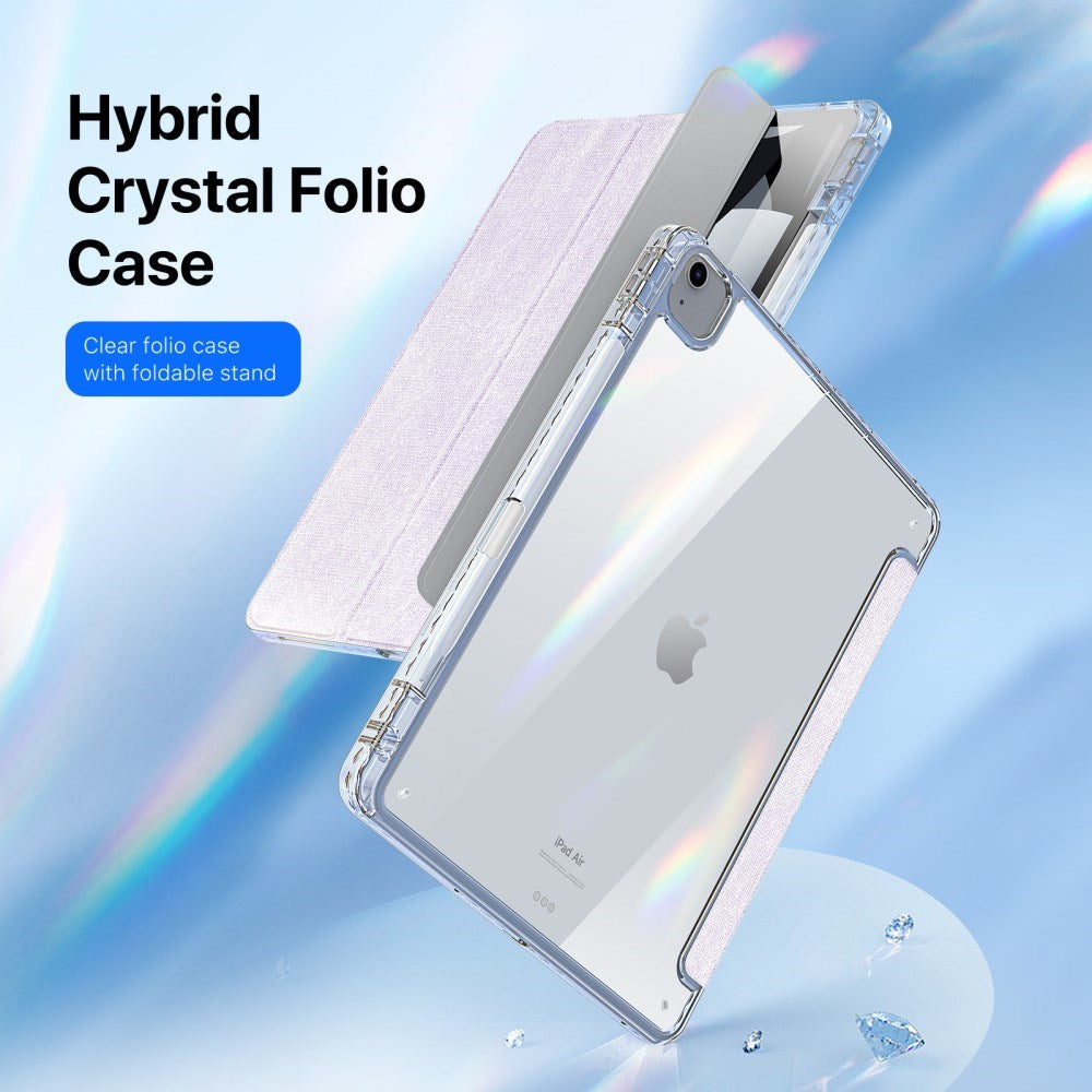 iPad Air 13" (2025 / 2024) DUX DUCIS Unid Series Tri-Fold Flip Cover - Gjennomsiktig / Lilla