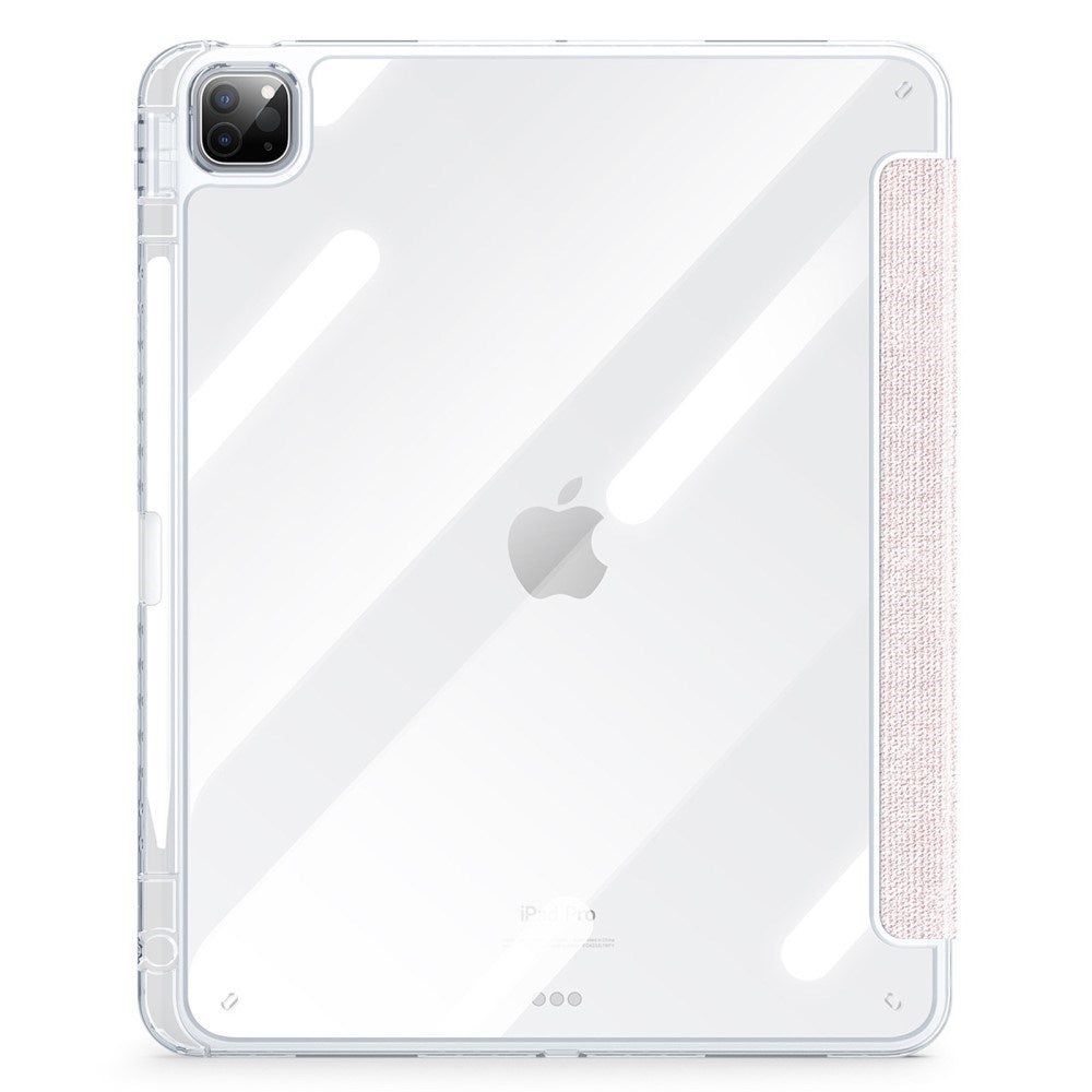 iPad Pro 13" (2024) DUX DUCIS Unid Series Tri-Fold Flip Cover - Gjennomsiktig / Rosa