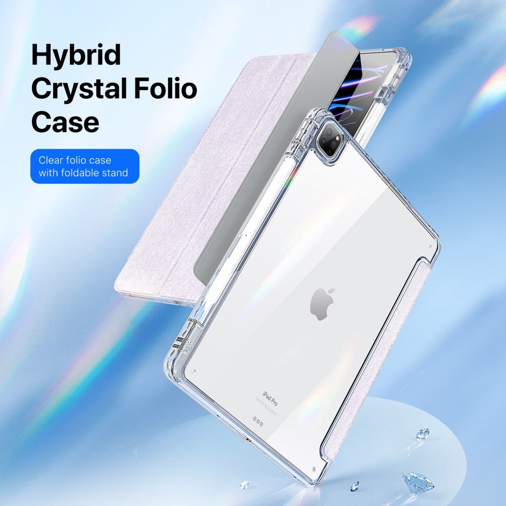 iPad Pro 13" (2024) DUX DUCIS Unid Series Tri-Fold Flip Cover - Gjennomsiktig / Lilla