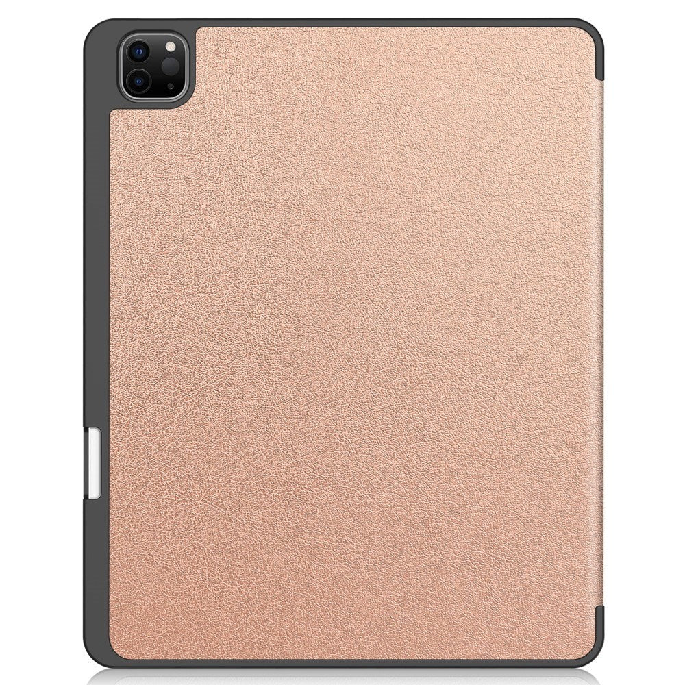 EIDERWOOD iPad Air 13" (2025 / 2024) Tri-Fold Leather Flip Cover m. Apple Pencil Holder - Rose Gold