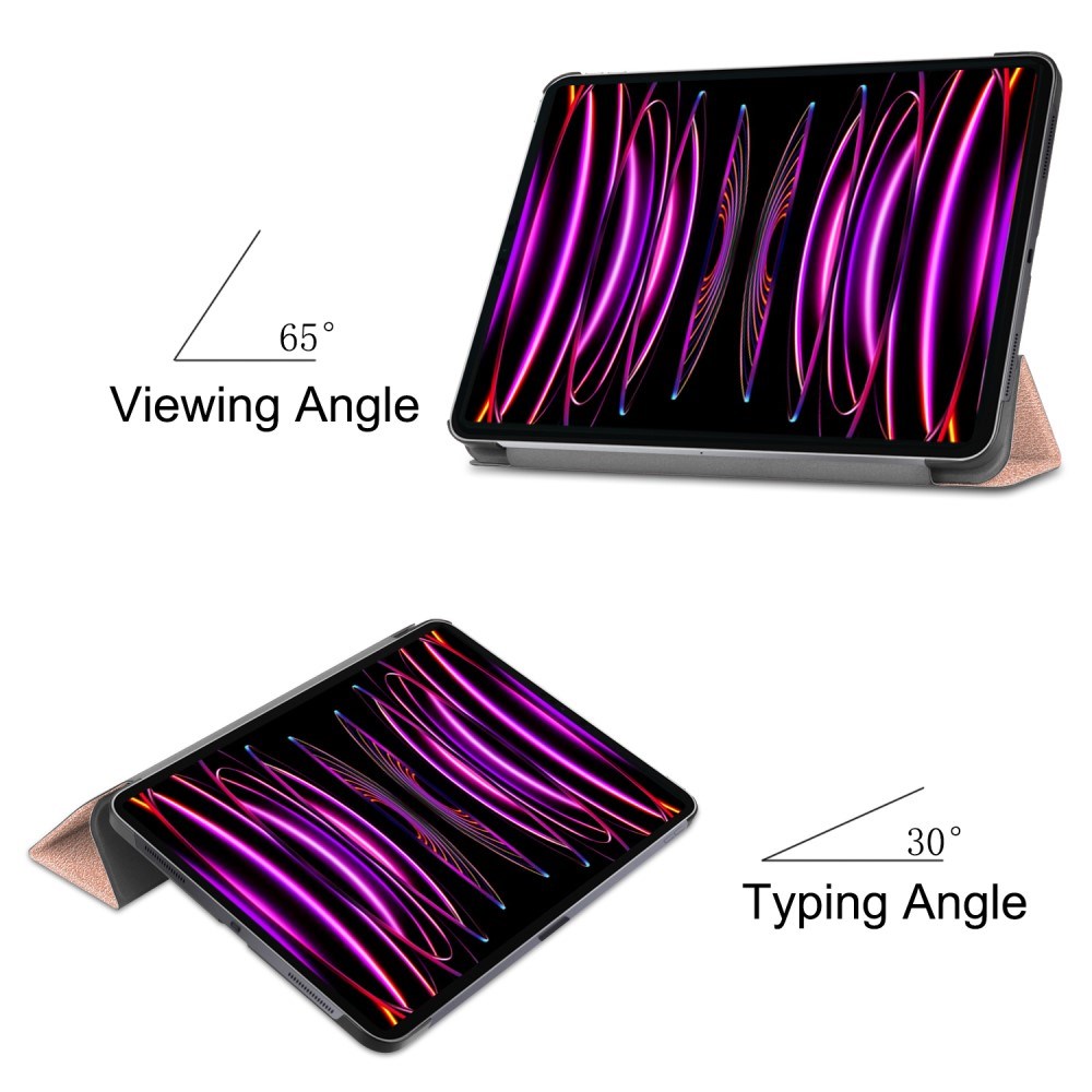 EIDERWOOD iPad Air 13" (2025 / 2024) Tri-Fold Leather Flip Cover - Rose Gold