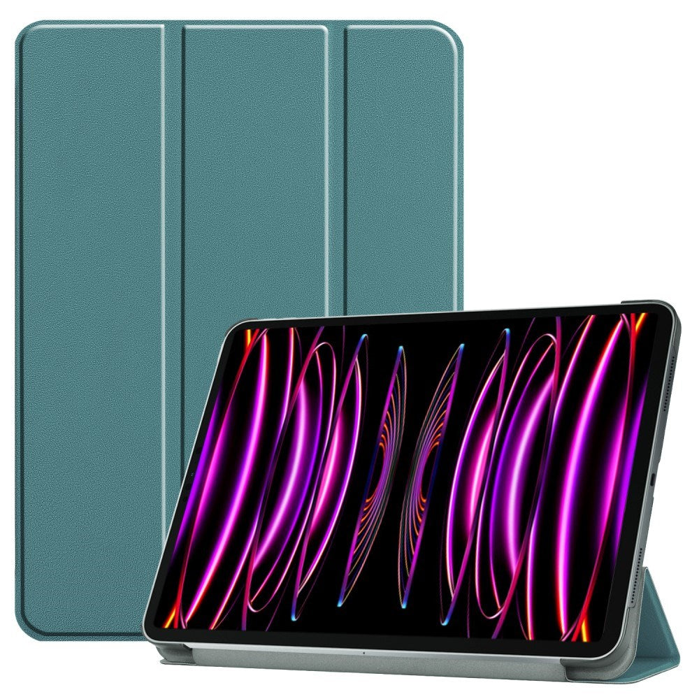 EIDERWOOD iPad Air 13" (2025 / 2024) Tri-Fold Leather Flip Cover - Grønn