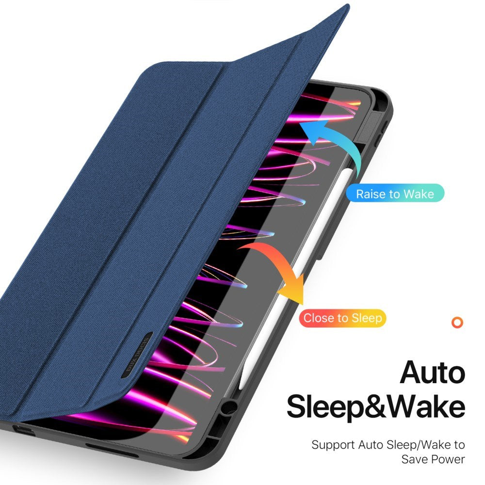 iPad Pro 13" (2024) DUX DUCIS DOMO Series Flip Cover m. Penneholder - Blå