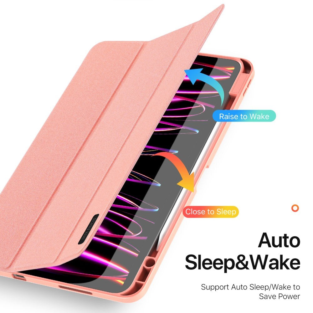 iPad Pro 13" (2024) DUX DUCIS DOMO Series Flip Cover m. Penneholder - Rosa