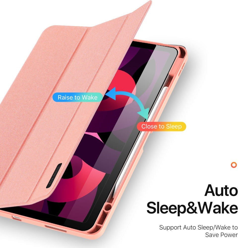iPad Air 13" (2025 / 2024) DUX DUCIS DOMO Series Flip Cover m. penneholder - rosa