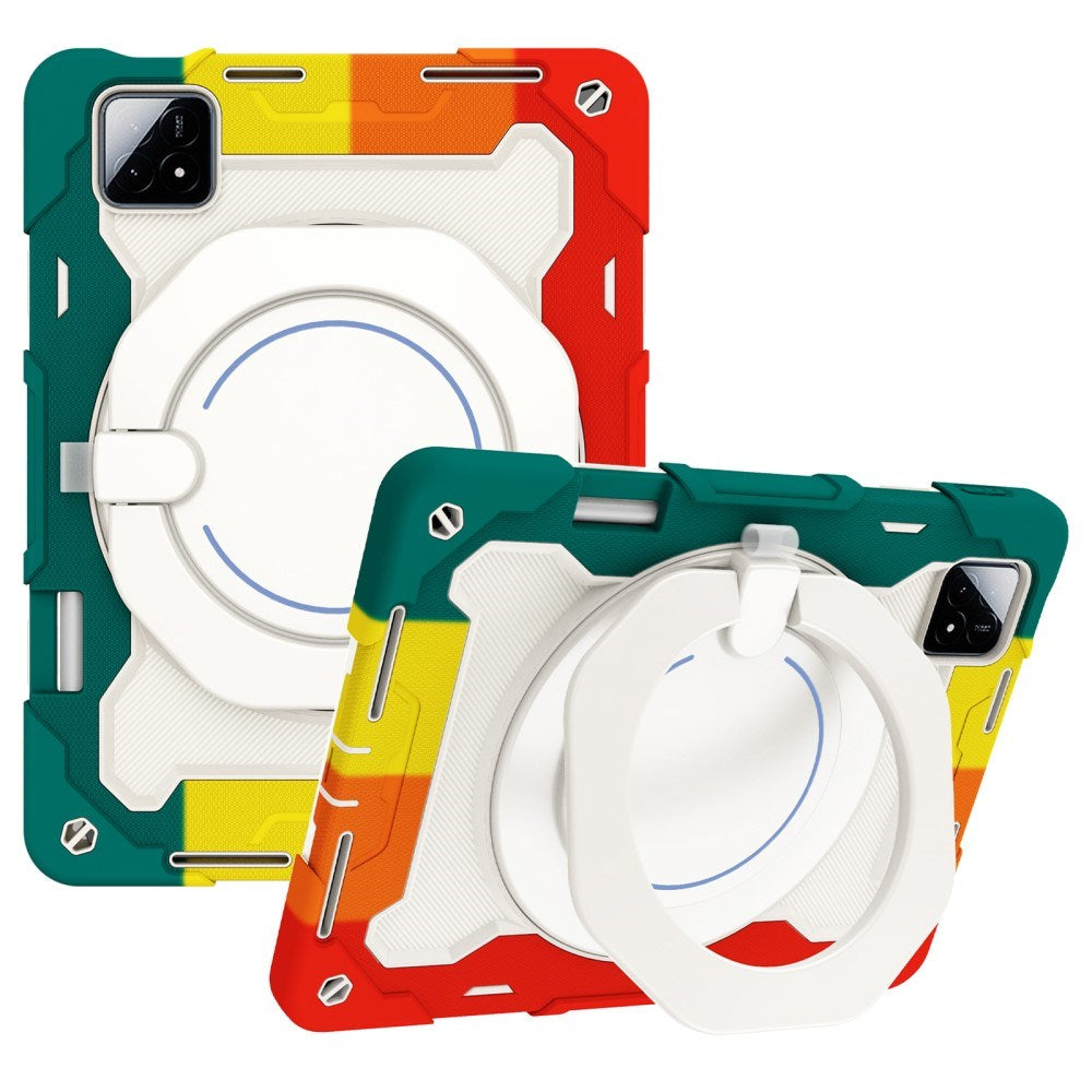 EIDERWOOD Xiaomi Pad 6S Pro Anti-Drop nettbrettdeksel m. Stativ og penneholder - Multi Color V2