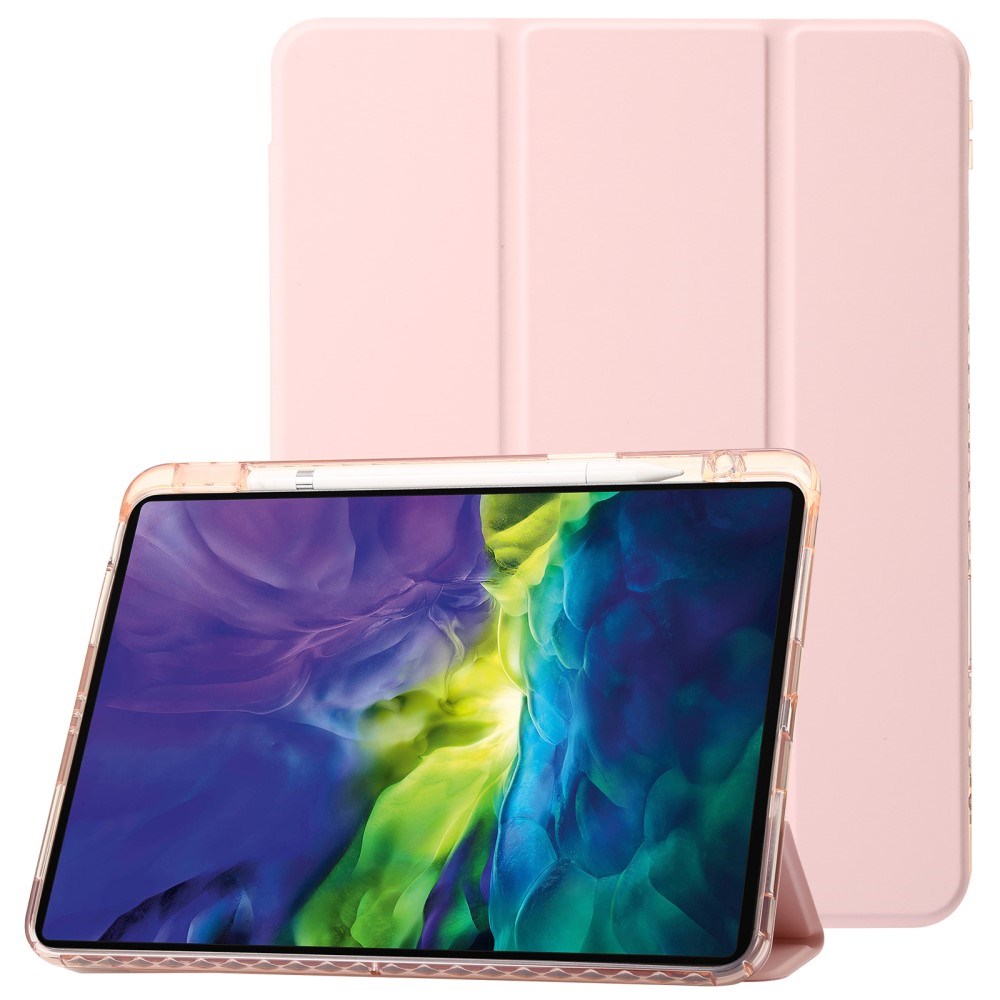 EIDERWOOD iPad Pro 11" (2024) Tri-Fold Faux Leather Flip Cover m. Apple Pencil Holder - Rosa