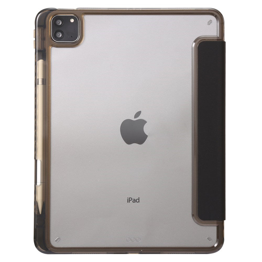 EIDERWOOD iPad Pro 11" (2024) Tri-Fold Faux Leather Flip Cover m. Apple blyantholder - svart