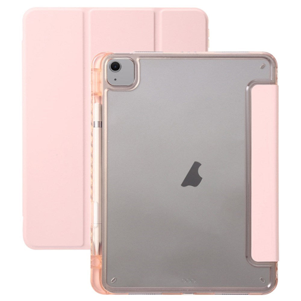 EIDERWOOD iPad Air 11" (2025 / 2024) Tri-Fold Faux Leather Flip Cover m. Apple blyantholder - rosa