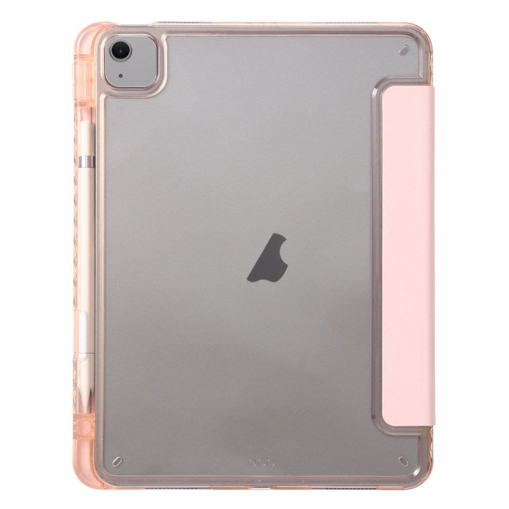 EIDERWOOD iPad Air 11" (2025 / 2024) Tri-Fold Faux Leather Flip Cover m. Apple blyantholder - rosa