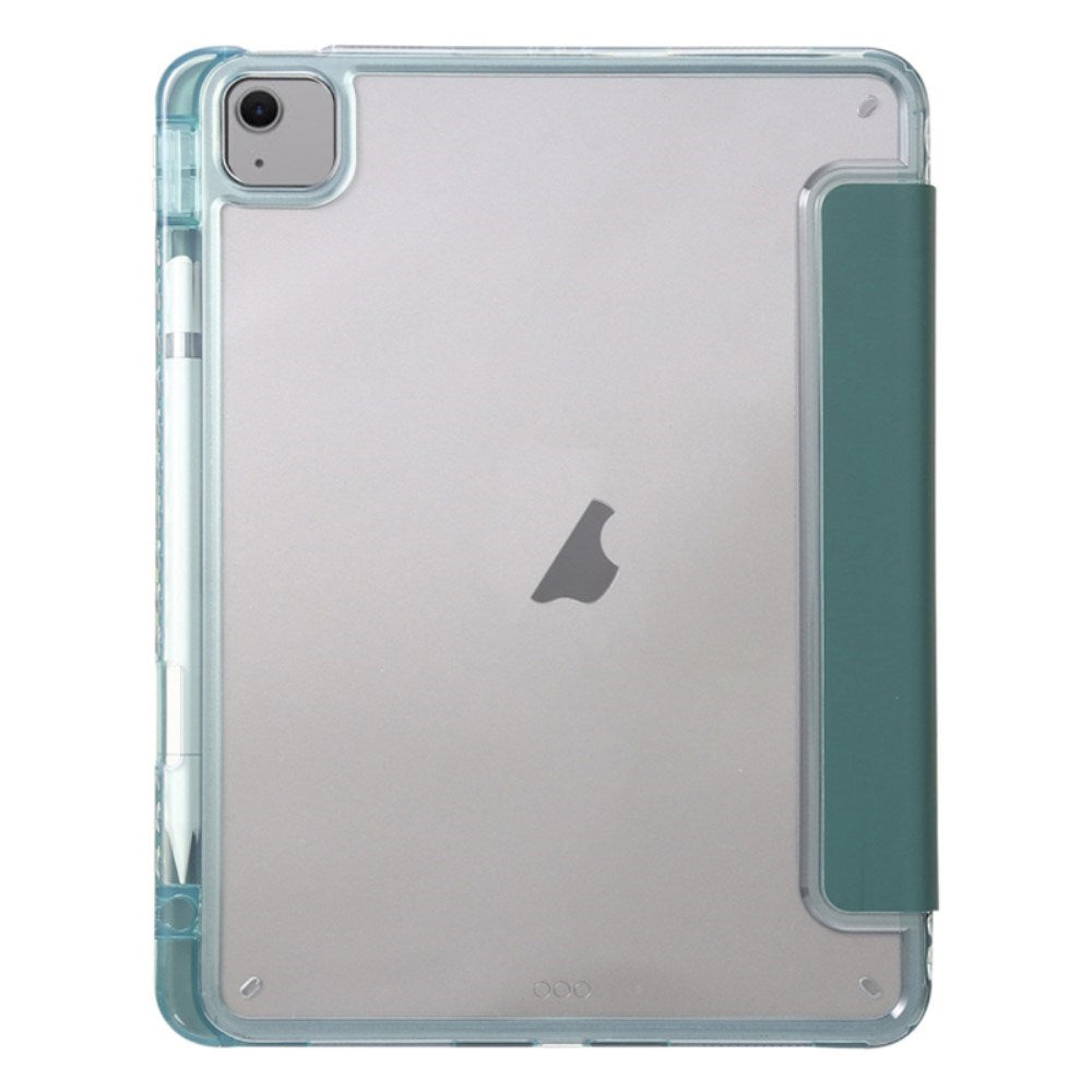 EIDERWOOD iPad Air 11" (2025 / 2024) Tri-Fold Kunst Læder Flip Cover m. Apple Pencil Holder - Grøn