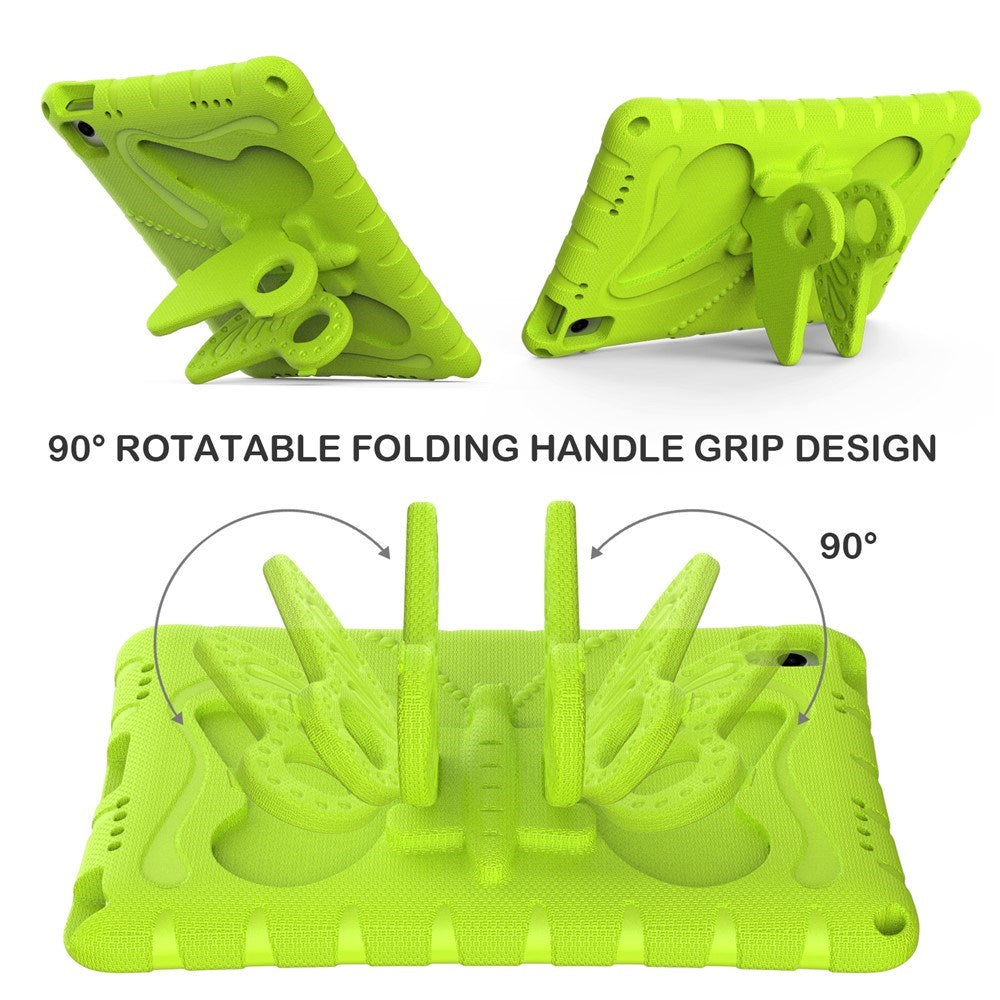 Samsung Galaxy Tab A11+ (Plus) / A9+ (Plus) EIDERWOOD Butterfly Børne Cover m. Skulderstrop & Ståfunktion - Grøn