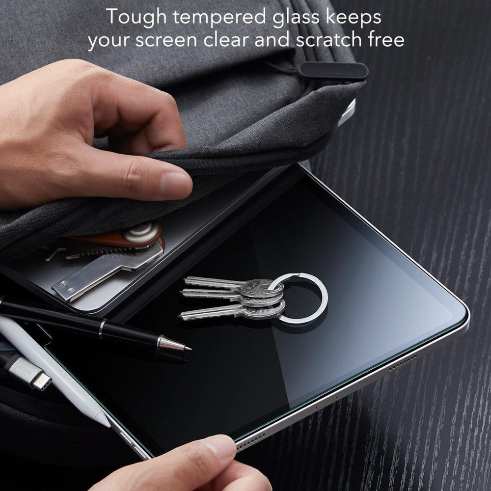 ESR iPad Pro 11" (2024) Skjermbeskytter i herdet glass inkl. monteringsramme - Full Fit - 2 Pack - Gjennomsiktig