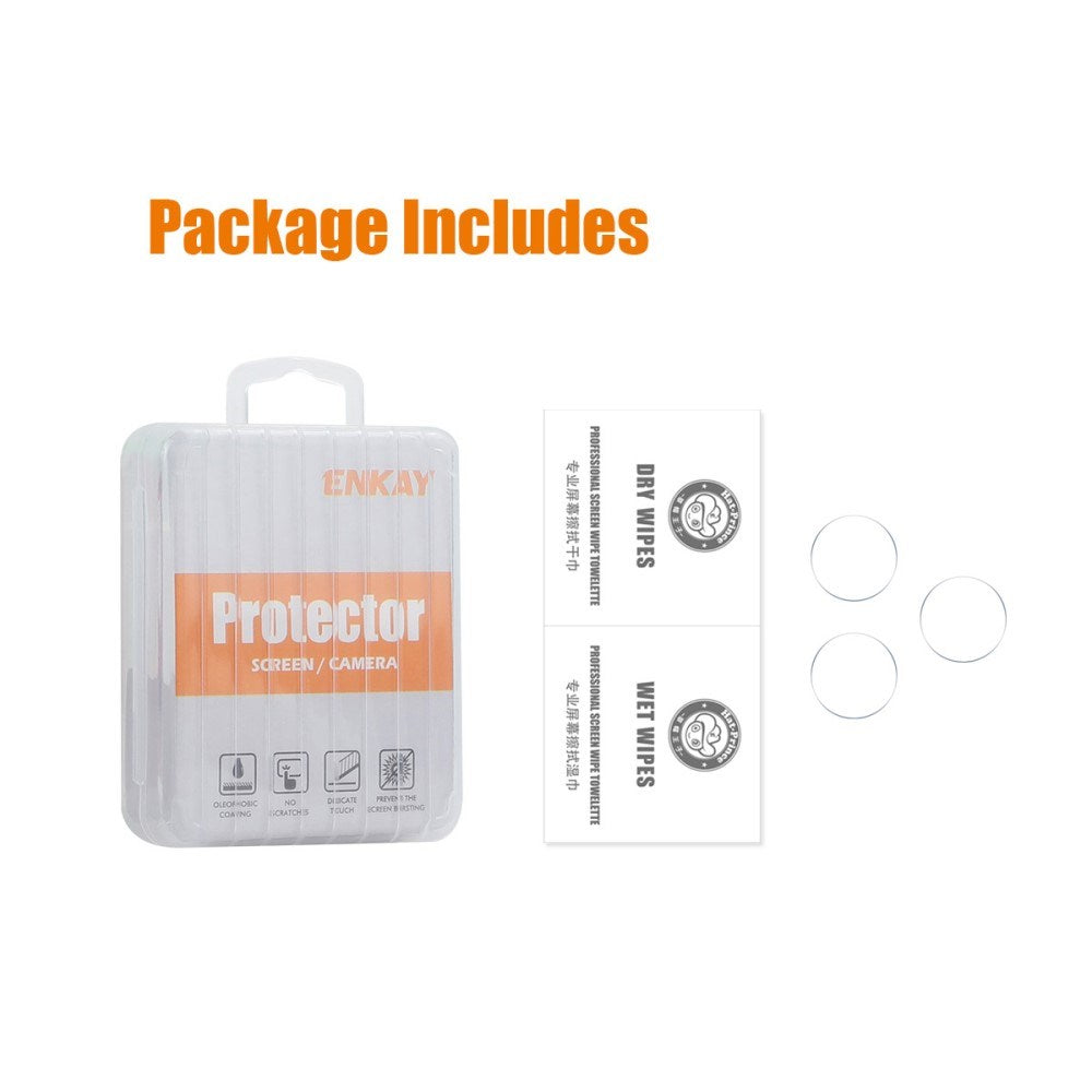 iPhone 16 Pro / 16 Pro Max Kameralinse beskyttelsesglasssett - 3 stk. - Gjennomsiktig