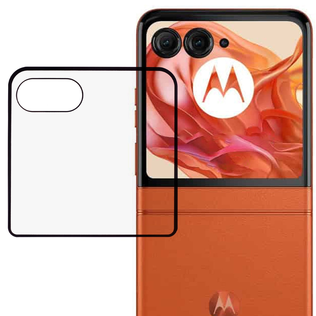 3D buet skjermbeskytter bak i herdet glass for Motorola Razr 50 5G – HD