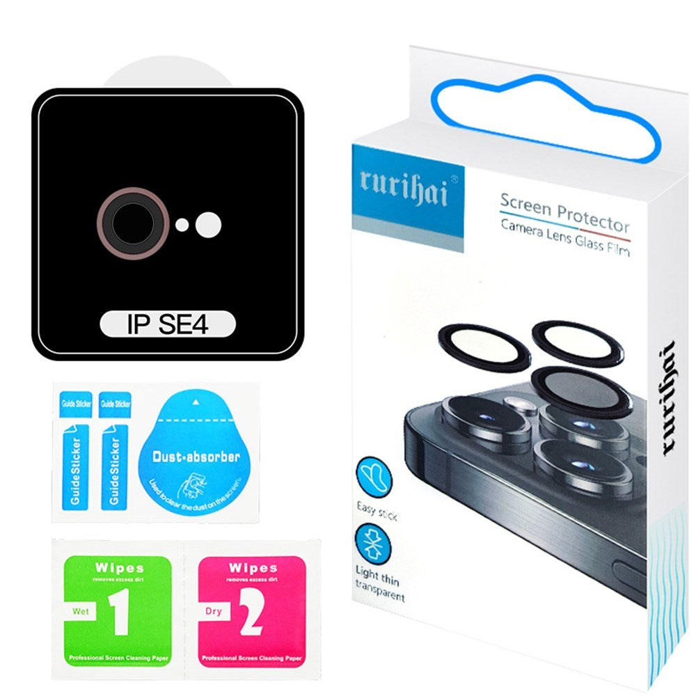 RURIHAI iPhone 16e linsebeskytter i herdet glass - Rosa