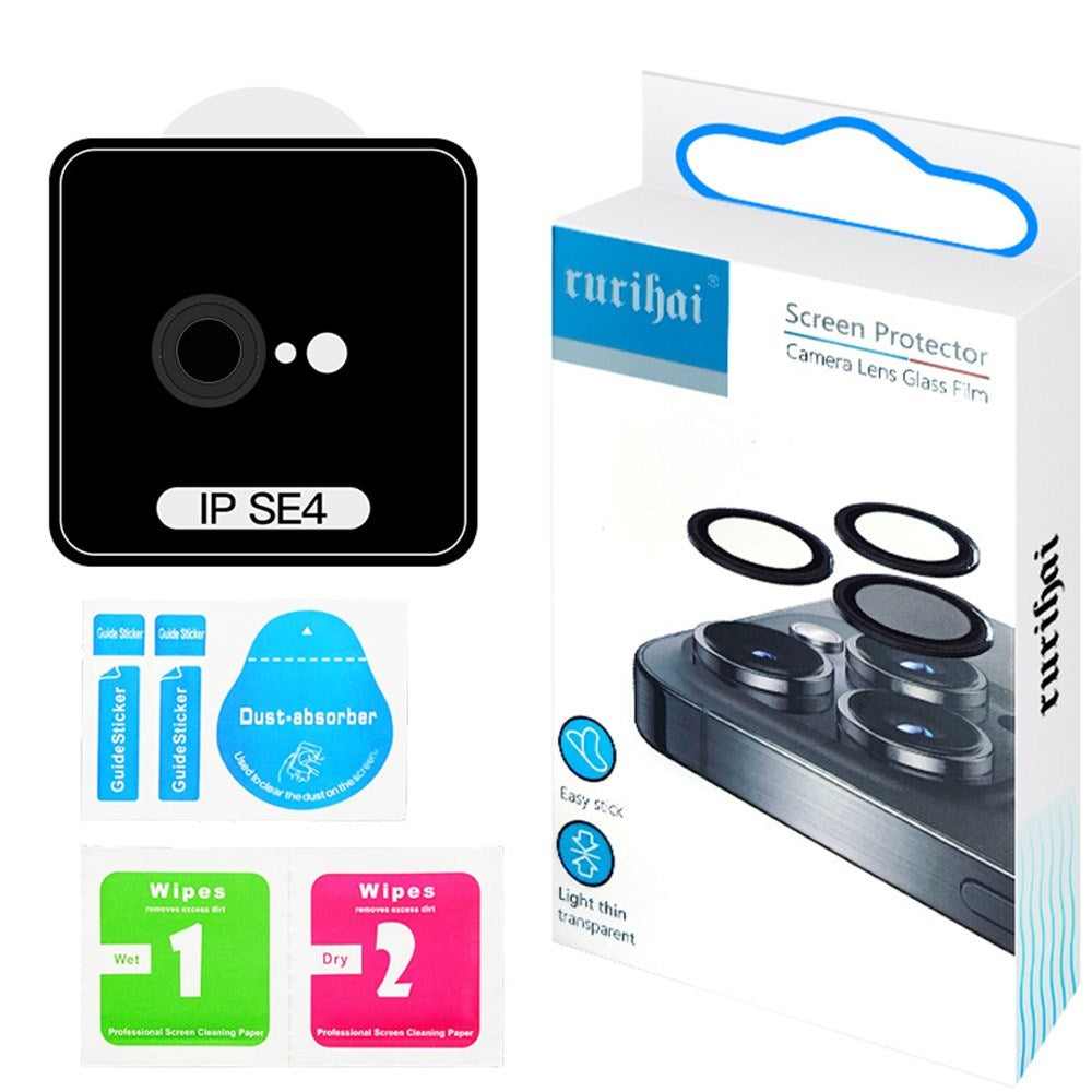 RURIHAI iPhone 16e linsebeskytter i herdet glass - Svart