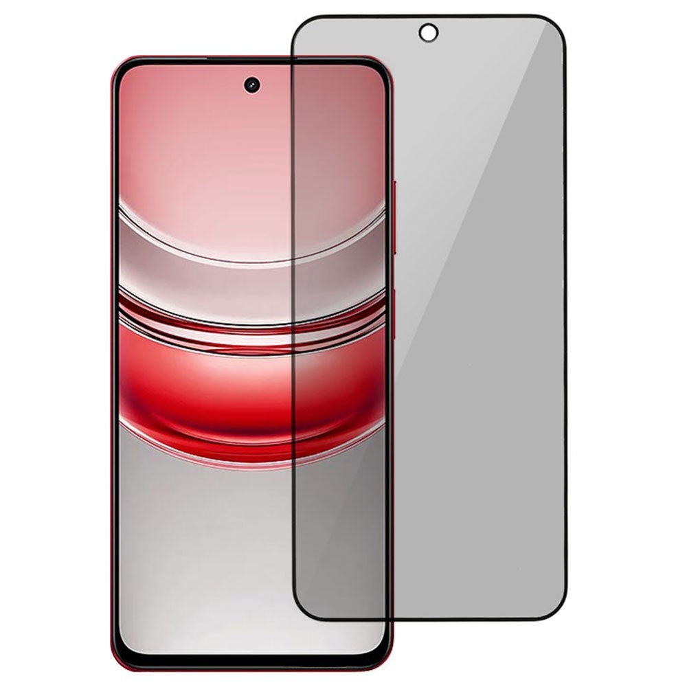 Realme 14X (5G) - Full Fit Hærdet Skærmbeskyttelsesglas - Privacy Funktion - Gennemsigtig