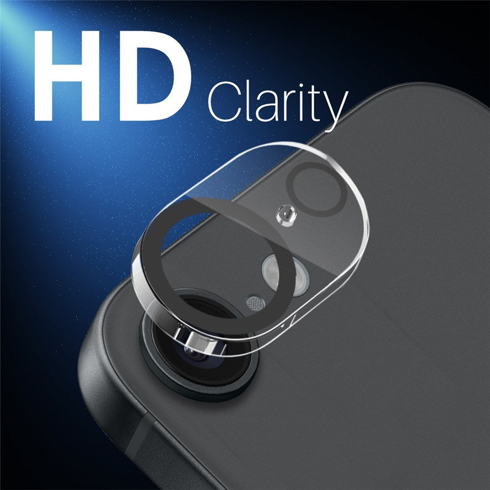 iPhone 16e NORTHJO Hærdet Kameralinsebeskyttelsesglas - Gennemsigtig / Sort Kant