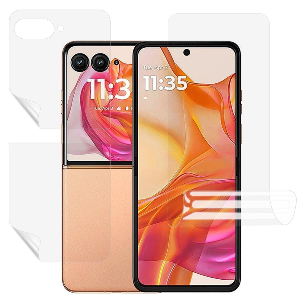Motorola Razr 60 Ultra Beskyttelsesfilm i 3 Dele - Gennemsigtig