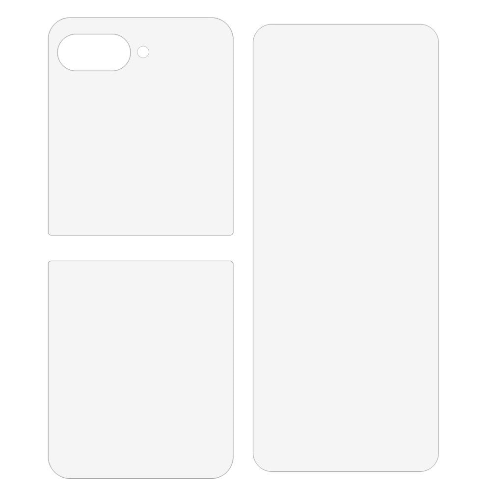 Motorola Razr 60 Ultra Beskyttelsesfilm i 3 Dele - Gennemsigtig