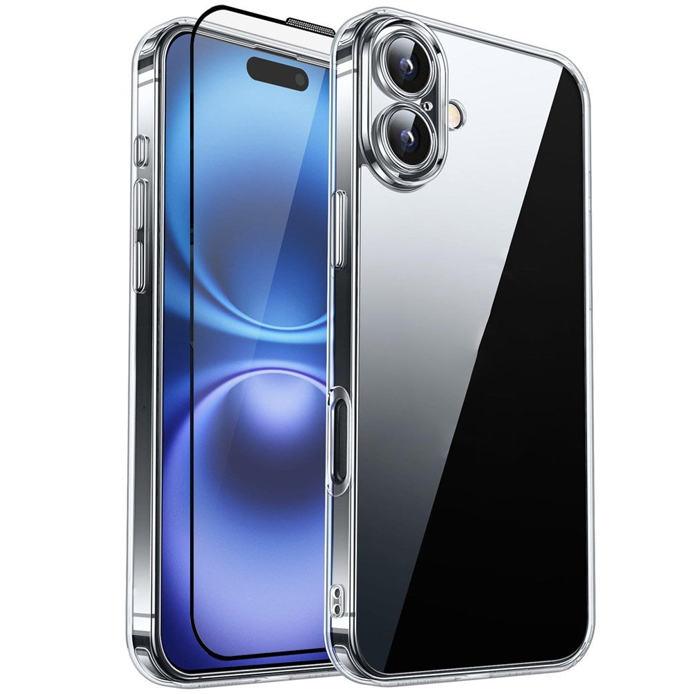 RURIHAI - iPhone 16 Plus - 2-i-1 Beskyttelsessæt - Gennemsigtig