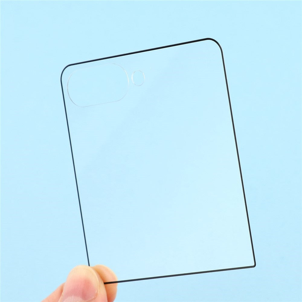 Skærmbeskyttelsesglas - Samsung Galaxy Z Flip7 - Gennemsigtig / Sort